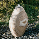 36" high Pebble Fountain carved from Onyx