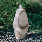 Stone Forest Pebble garden fountain carved from onyx 36" high