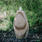 Stone Forest Pebble garden fountain carved from onyx 36" high