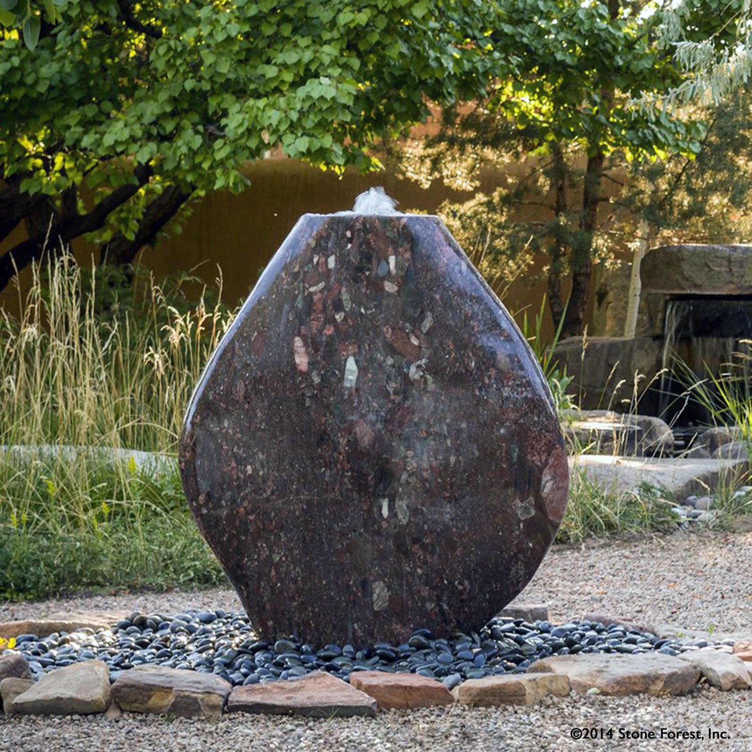 Stone Forest 48"h  Jurassic Pebble garden fountain
