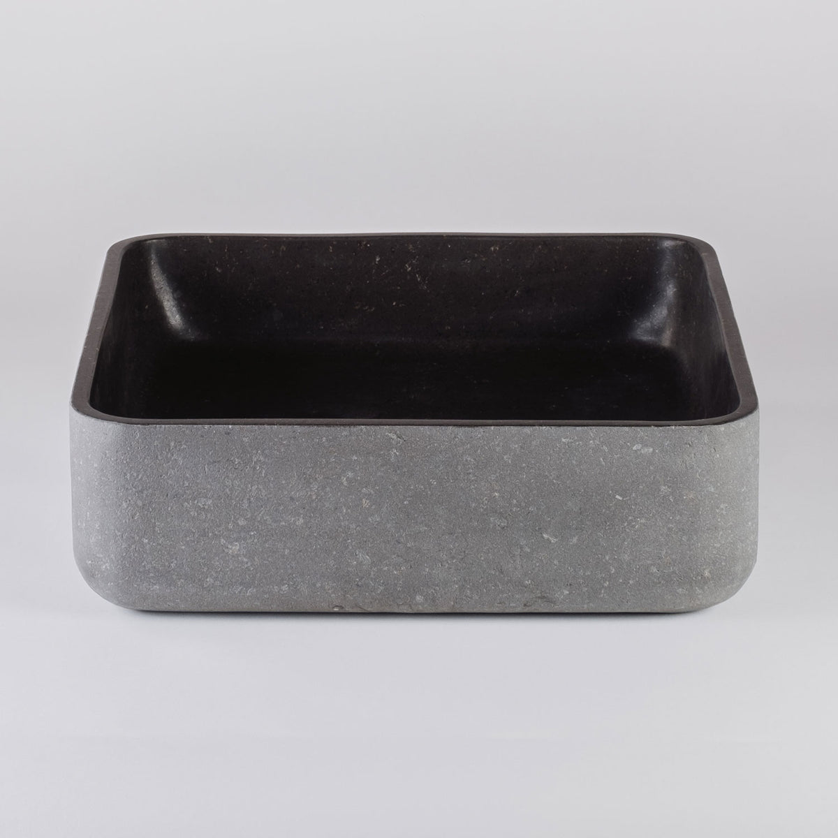 Contour Vessel Square in Basalt Stone Forest