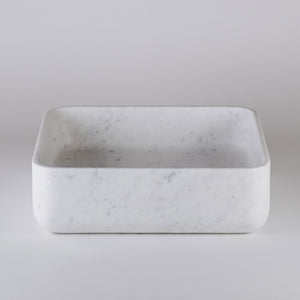 Thin Wall Vessel Sink, Carrara Marble image 3 of 3