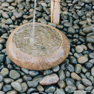 Riverstone Wabibasin as fountain with bamboo waterspout image 2 of 5