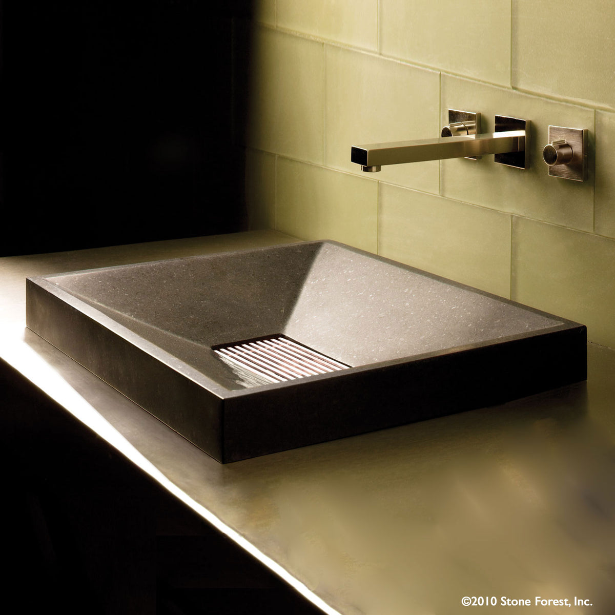 SYNC drop in Bath Sink in honed basalt image 1 of 2