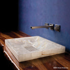 SYNC drop in Bath Sink in polished white onyx