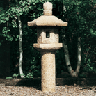 Beige granite Shinto lantern