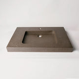 Slab Vanity in Noce Basalt