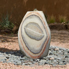 Stone Forest Pebble garden fountain carved from onyx 24" high