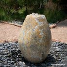 Large stone sculptural fountain carved from bamboo marble