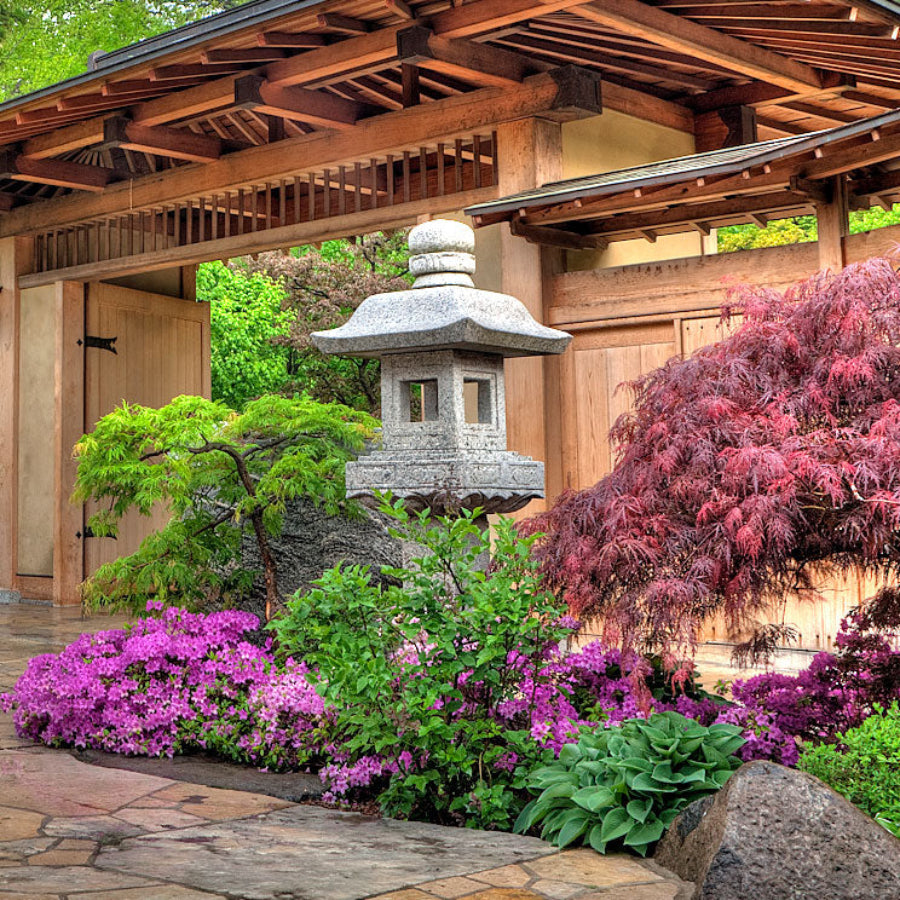 Custom Stone Lantern carved from granite