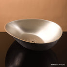 16.25"w x 11.25"d x 5.5"h  White Bronze Papillon Vessel Bath Sink