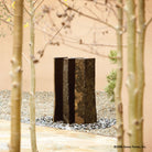 Stone Forest Triple Basalt garden fountain 39" high