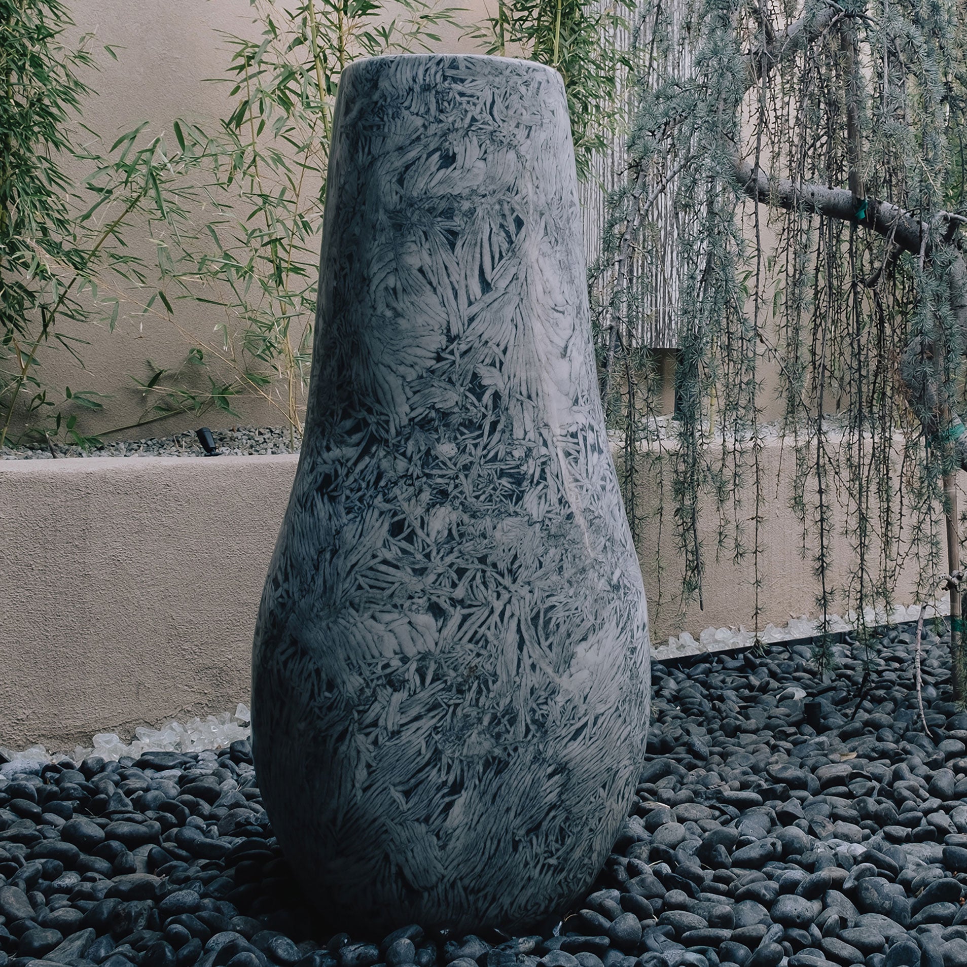 bamboo marble vase fountain