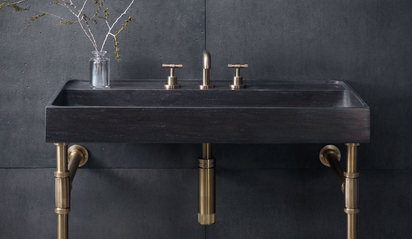 Ventus Bath SInk on Facet Legs