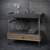Ventus Bath Sink with Faucet Deck paired with Elemental Classic Drawer Vanity with Shelf Cap