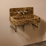 Fluted Lumbre Sink with Splash paired with Elemental Facet Wall Unit
