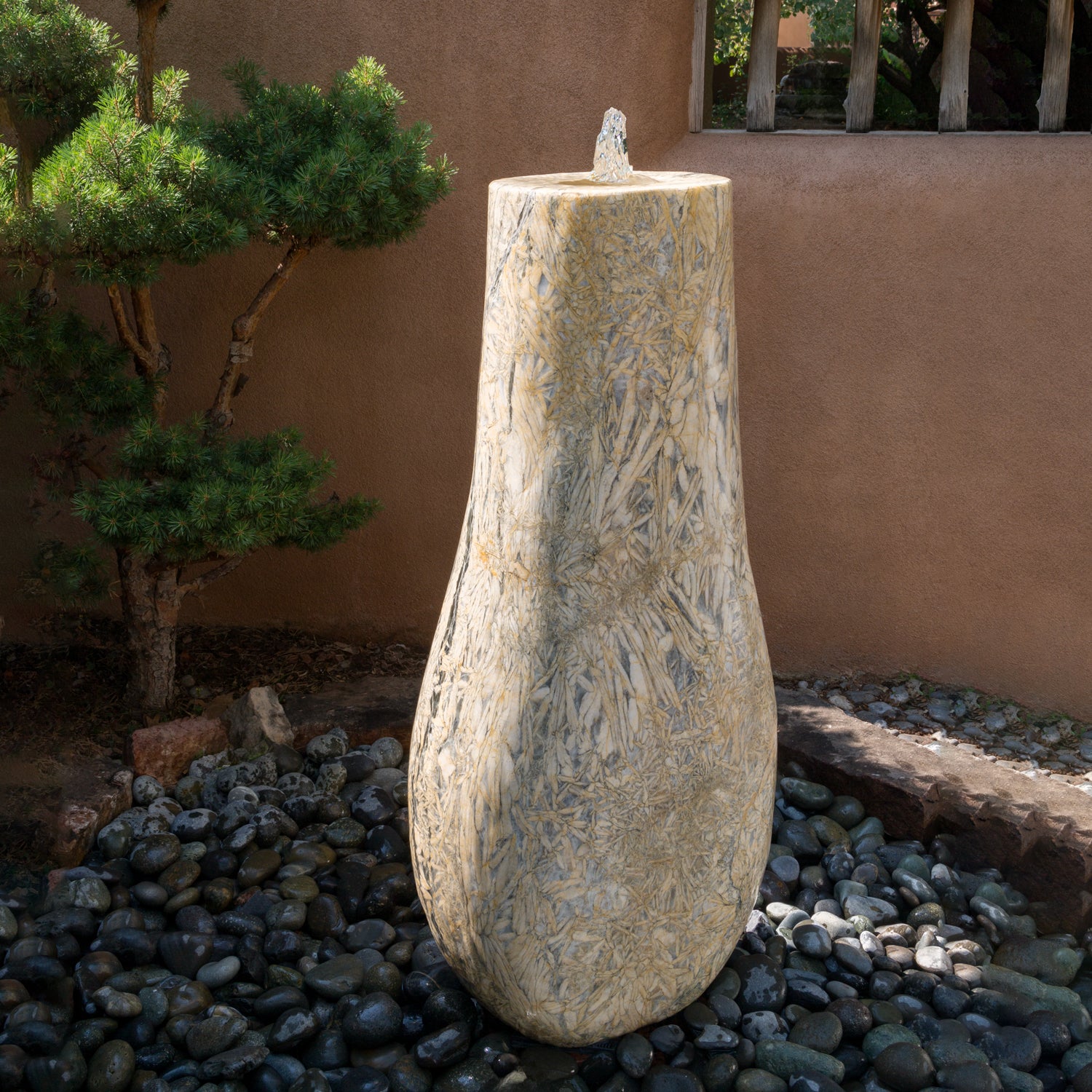 Bamboo Marble Fountain, Vase shape