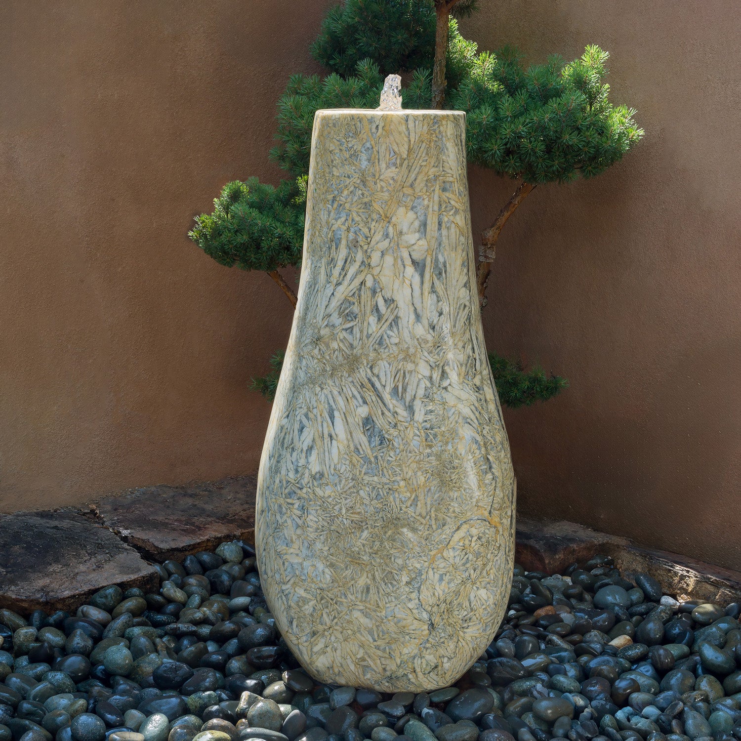Bamboo Marble Fountain, Vase shape