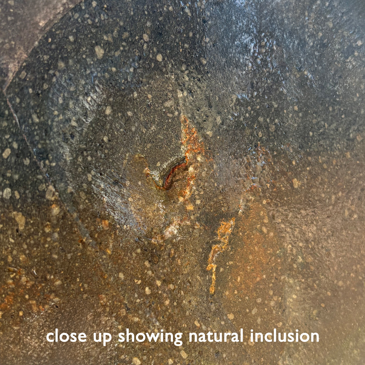 close up of andesite natural inclusion