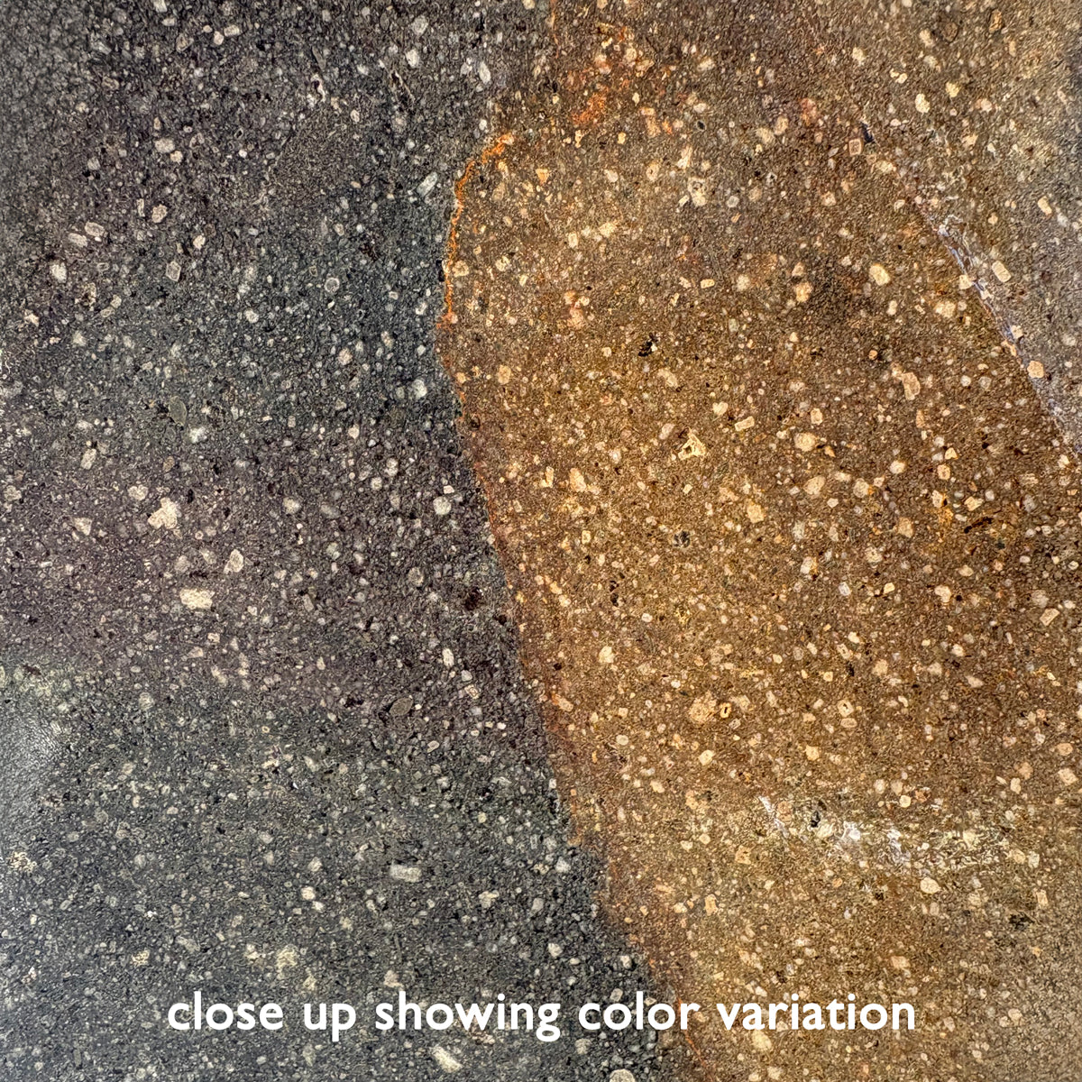 close up of andesite color variation