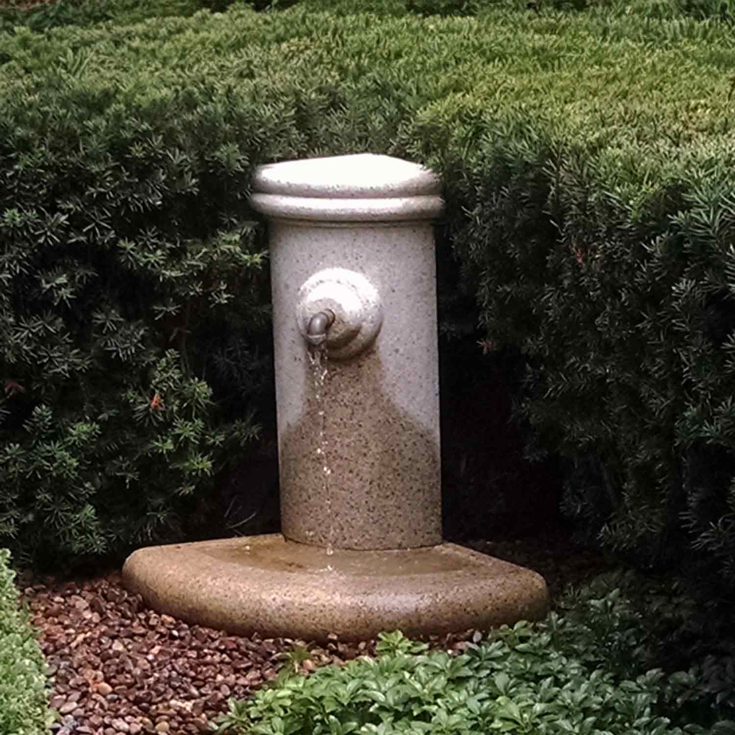 Custom beige granite French fountain