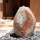 36" high Pebble Fountain carved from Onyx