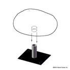 Diagram of Pebble Seat with Iron Stand