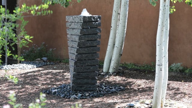 Tiered Helix Fountain - Beige Granite product video