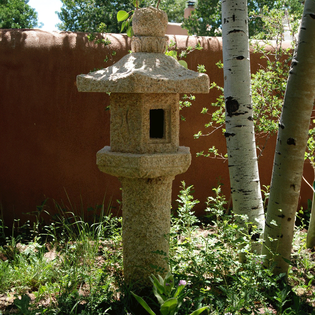 Beige granite lantern image 3 of 3