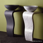  Honed basalt Wave Pedestal with Beveled Rim Vessel Sink AND polished Carrara Wave with the Urban Vessel sink. 