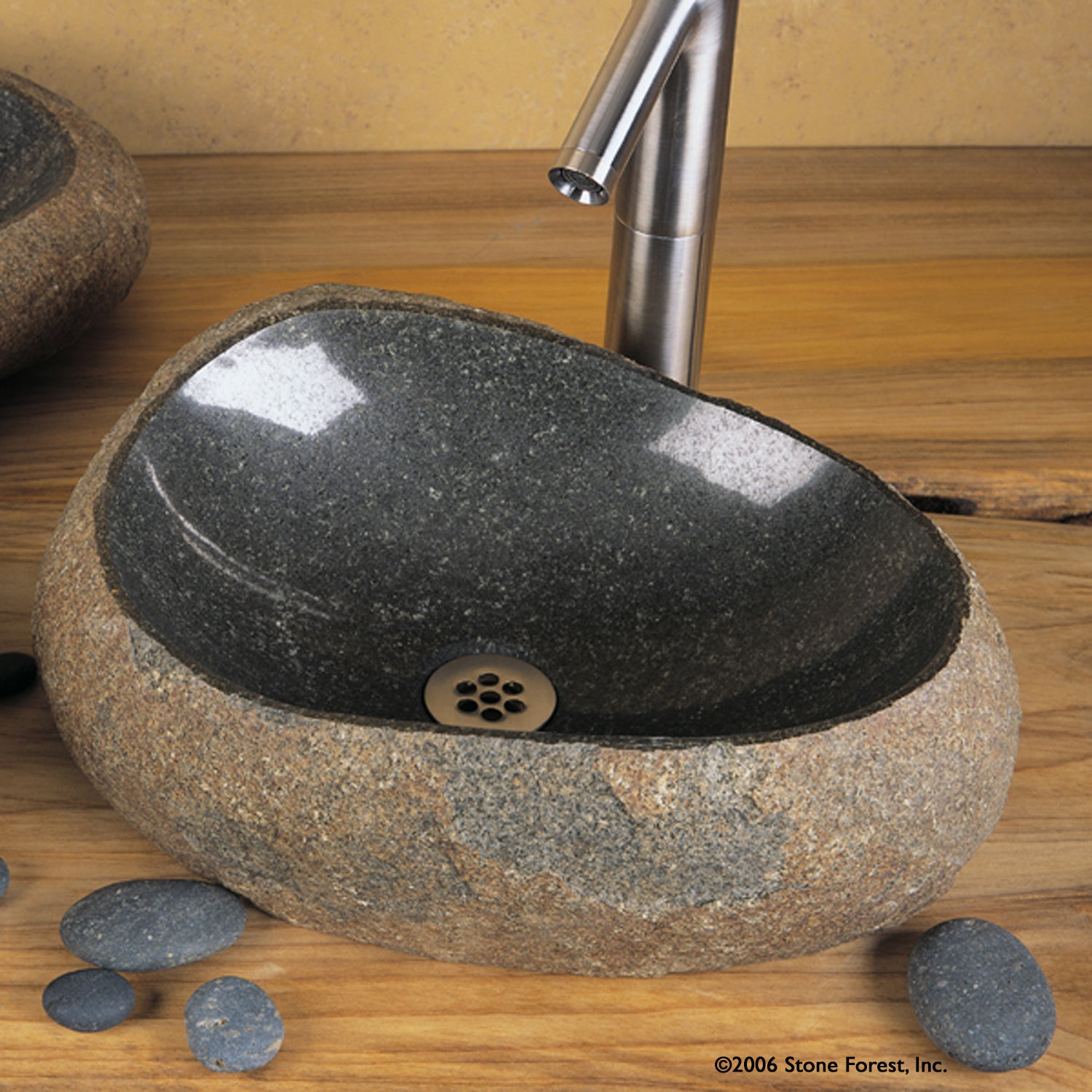 Natural Wabi bathroom vessel sink
