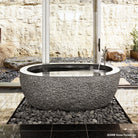 Black granite Oval Bathtub