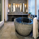 Blue-gray granite Oval Bathtub