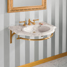 Petite Renaissance Bath Console carrara marble