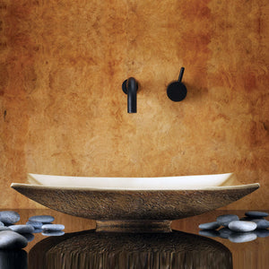 Stone Forest's Bronze Zen vessel sink is a unique bronze vessel handcrafted using traditional sand casting methods. Golden Bronze. image 1 of 4