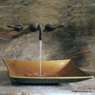 Stone Forest's Bronze Zen vessel sink is a unique bronze vessel handcrafted using traditional sand casting methods. Weathered Bronze.