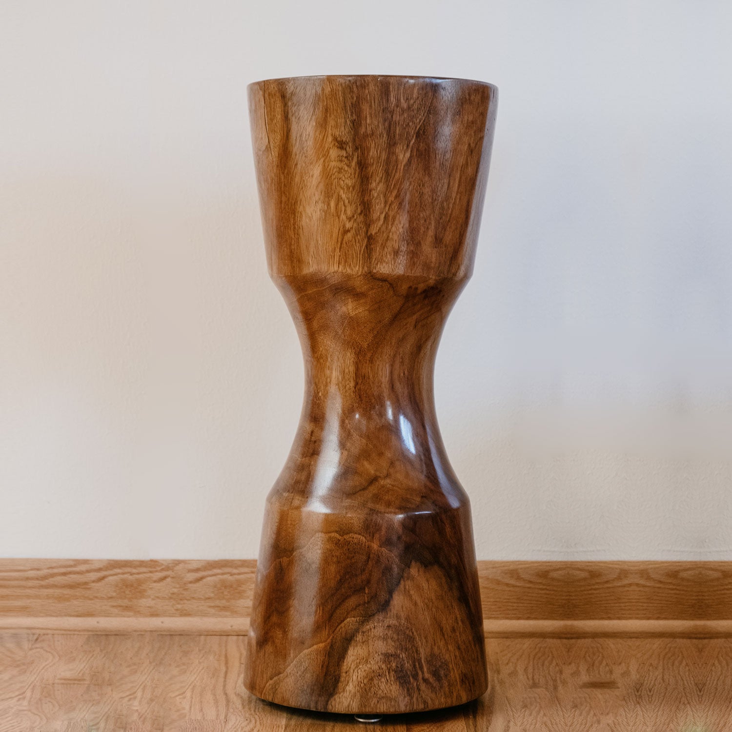 Stone Forest Rook Pedestals are hand-turned and finished, each is a little different in height and diameter. Made from Indian Rosewood.
