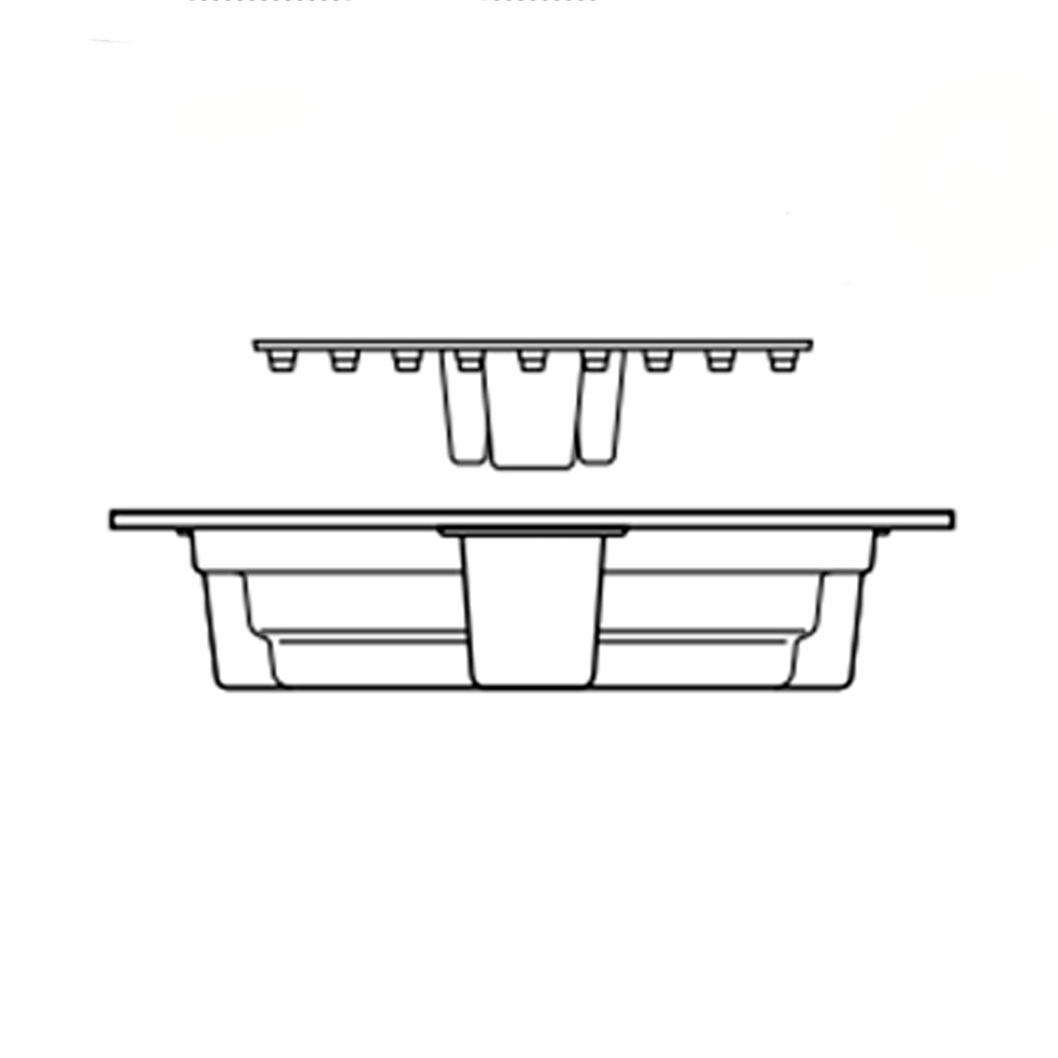 underground 58" Fountain reservoir for recirculating fountain installation