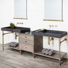 Ventus Bath Sinks paired with Custom Double Elemental Classic Vanity