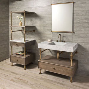 Terra Bath Sink paired with Elemental Classic Drawer Vanity image 3 of 4