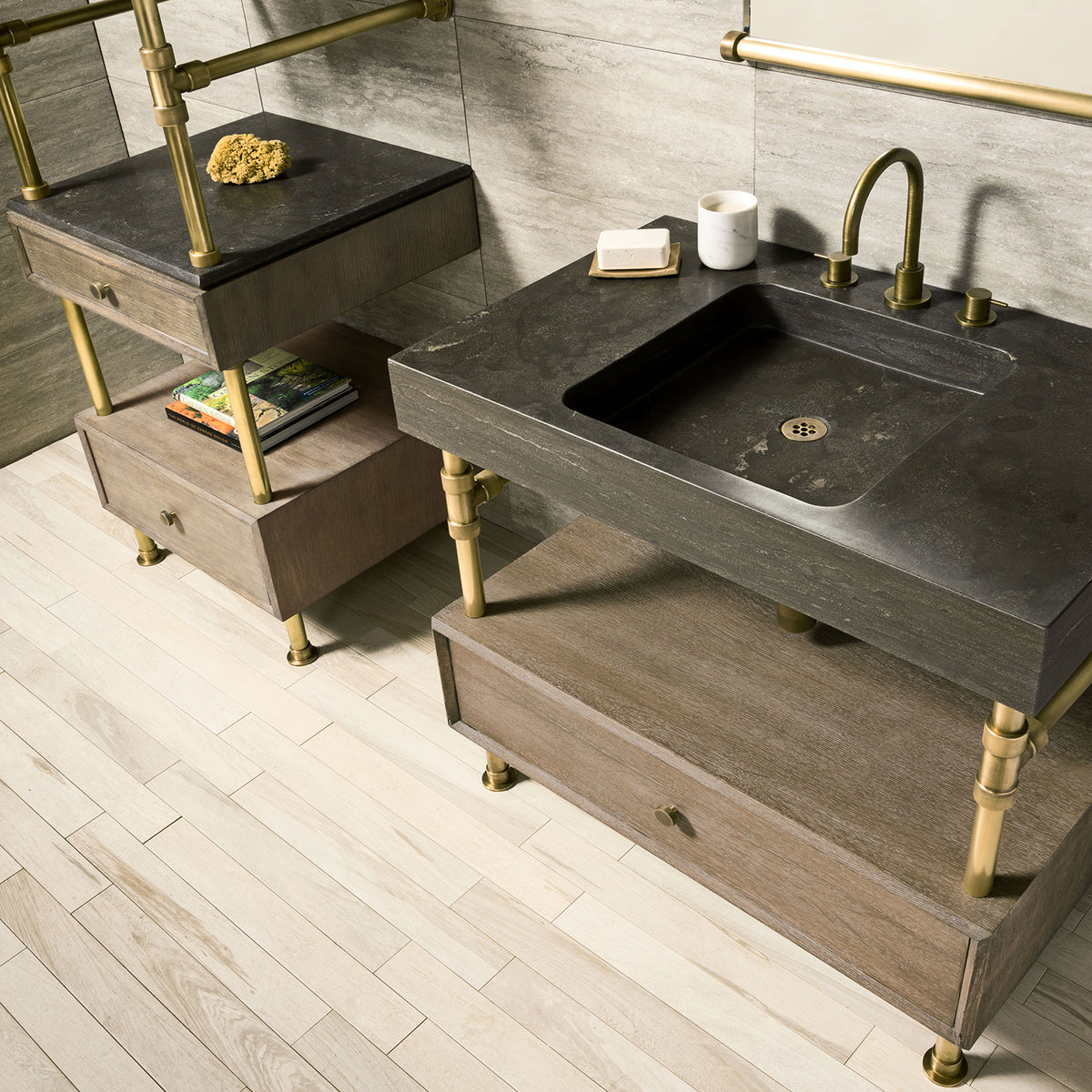 Terra Bath Sink with Elemental Classic Drawer Vanity & Storage image 2 of 4