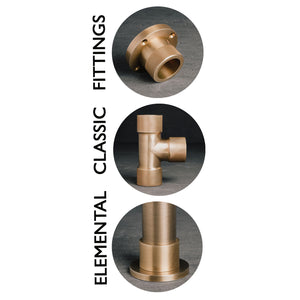 aged brass knurled fittings detail of Elemental Classic style image 4 of 4