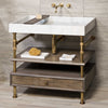 Ventus Bath Sink paired with Elemental Classic Console Vanity