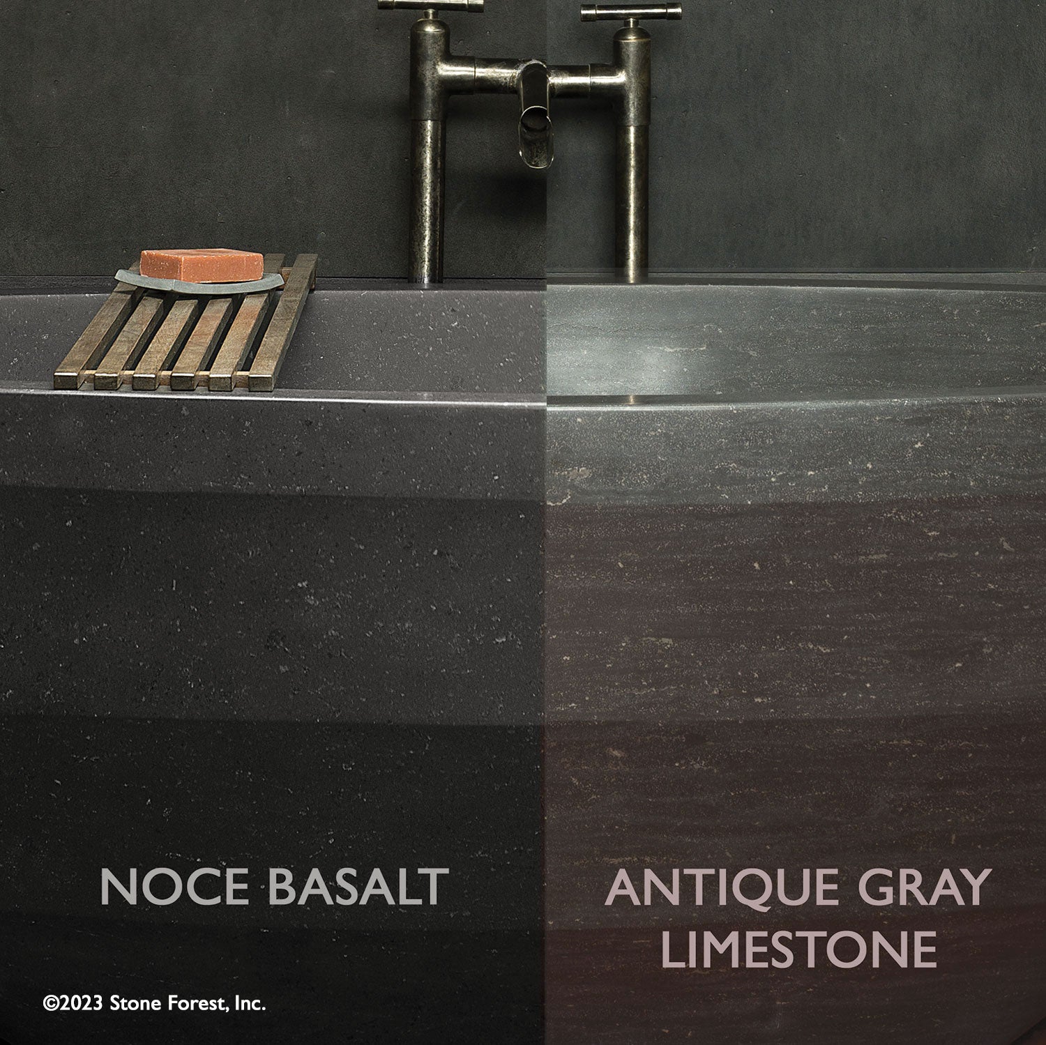 noce basalt vs antique gray limestone