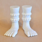 Buddha Feet carved from White Marble