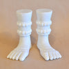 Buddhist Feet, White Marble