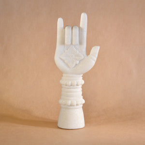 Buddha Hand carved from White Marble image 4 of 7
