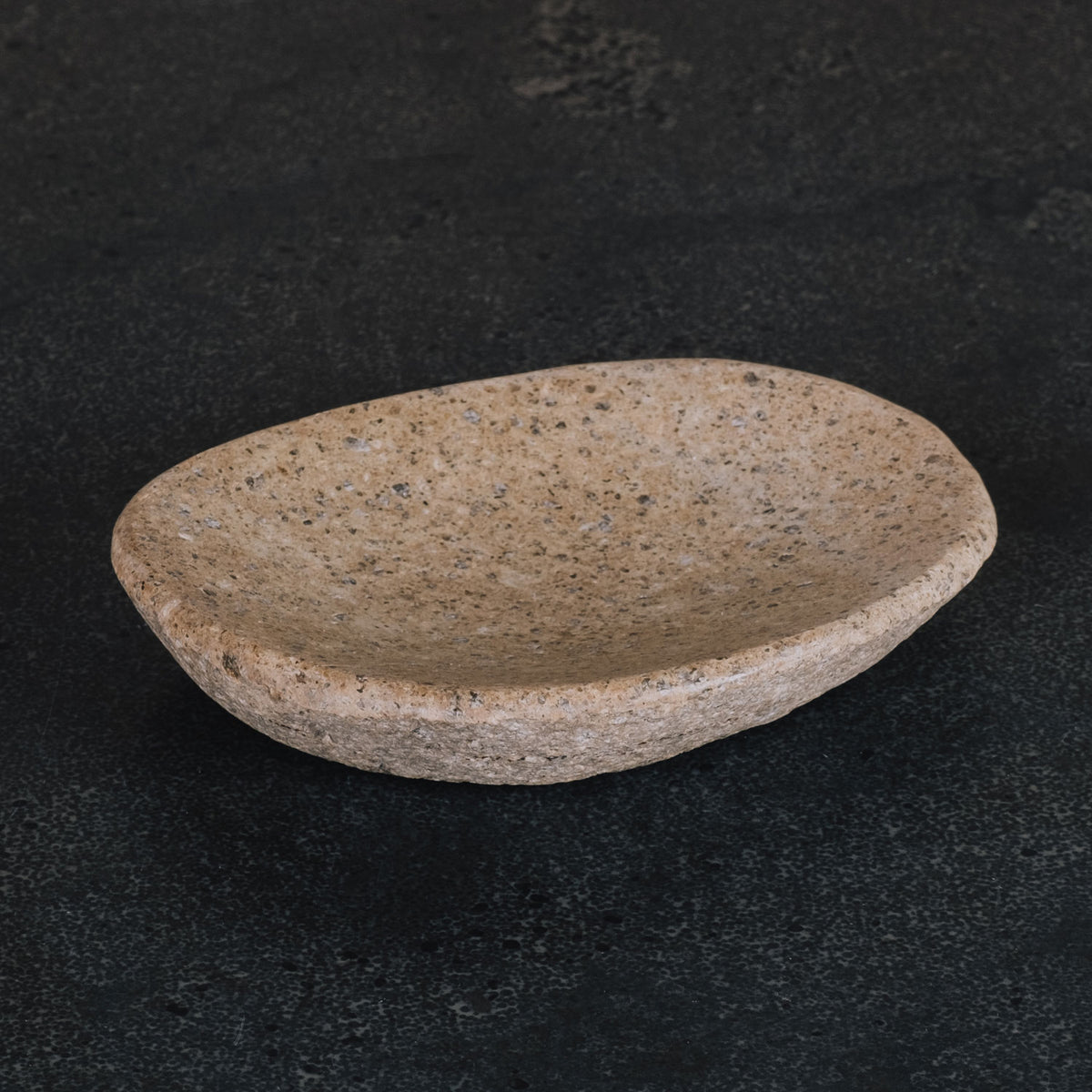 Stone Forest Natural stone soap dish is approximately 7