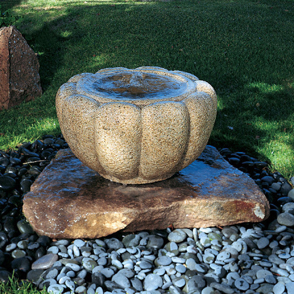 Lotus Basin drilled to be a bubbler fountain