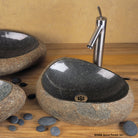 Natural Wabi bathroom vessel sink in granite